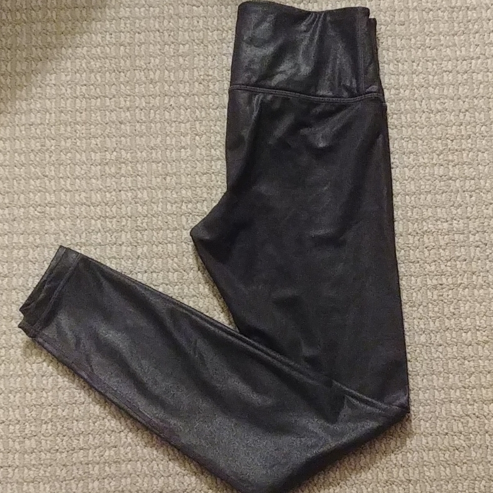 Athleta black sparkle leggings